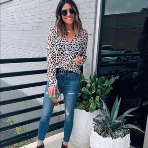 Express portofino slim blouse XS